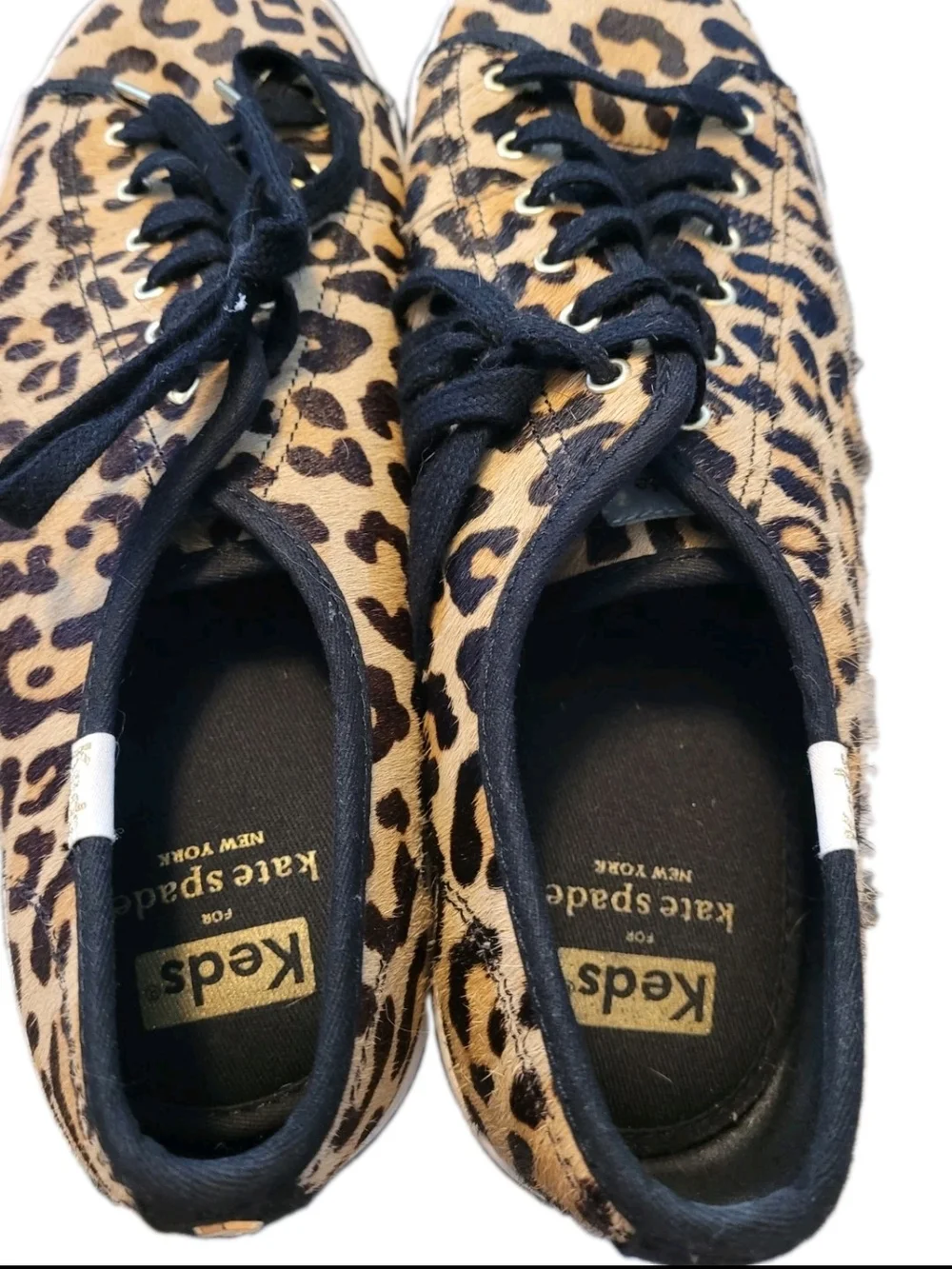 Keds x Kate Spade New York Womens 11 Leopard Calf Hair Sneakers WH59825